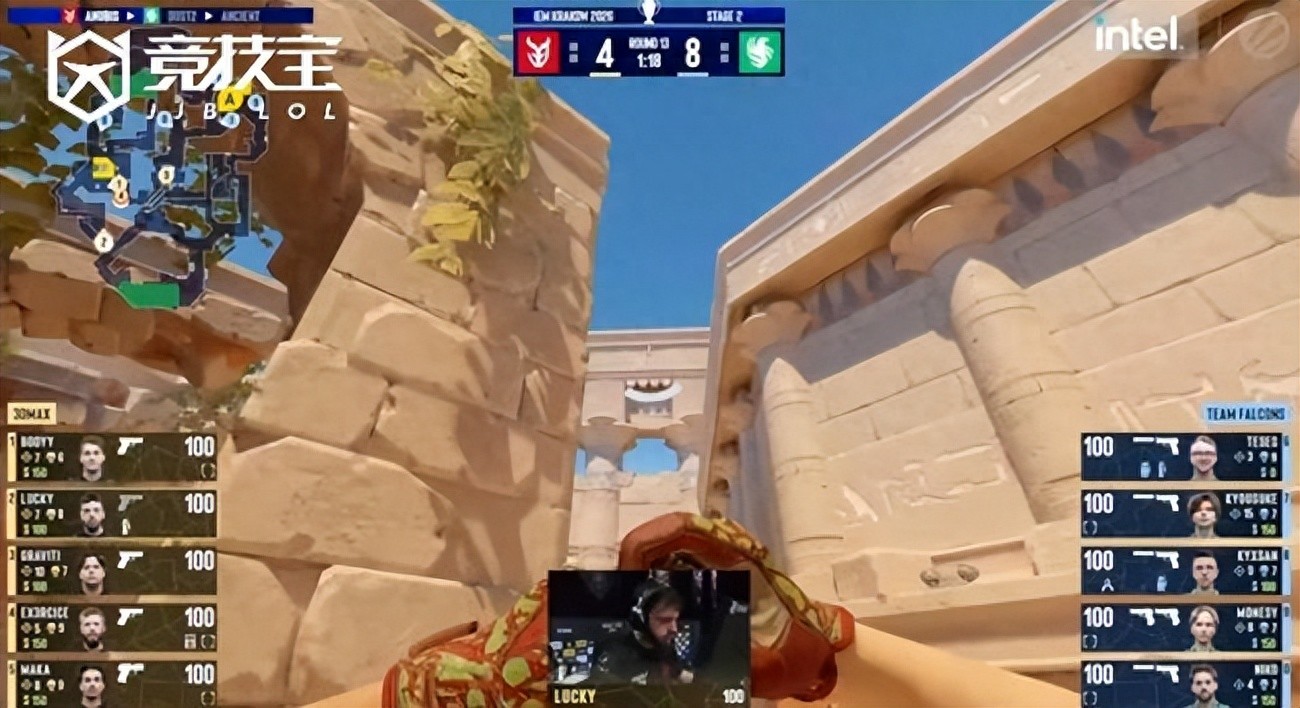 IEM克拉科夫3DMAX对Falcons比赛分析_3dmax orbit_Falcons在Dust2图中的战术执行