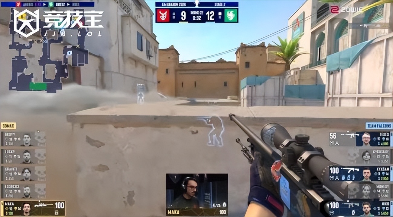 Falcons在Dust2图中的战术执行_3dmax orbit_IEM克拉科夫3DMAX对Falcons比赛分析